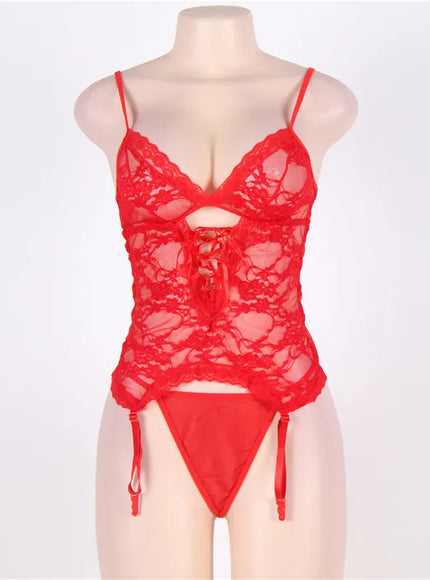 KissICON Plus Size Sexy woman lingerie set nightwear sleepwear with G-String  and Handscuff Lady sleepwear from M-6XL