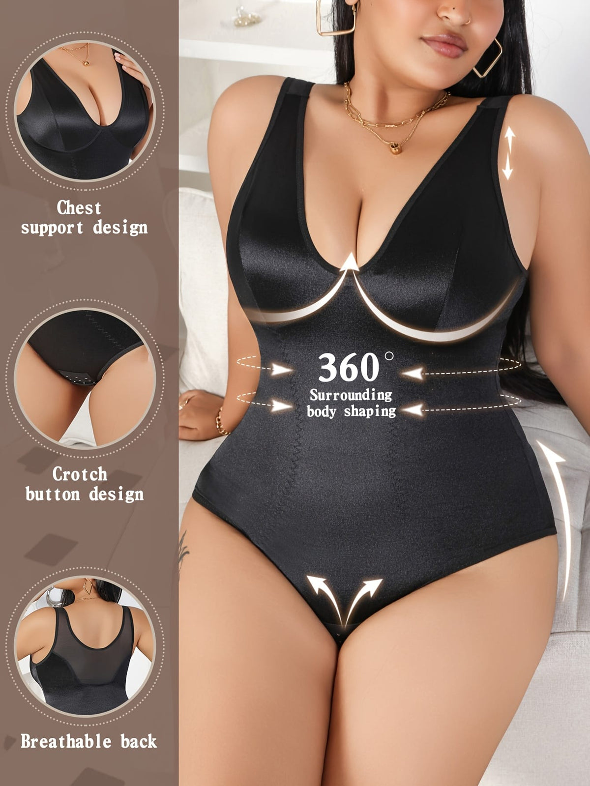 jkthpu-45 Plus-Size Shapewear Bodysuit