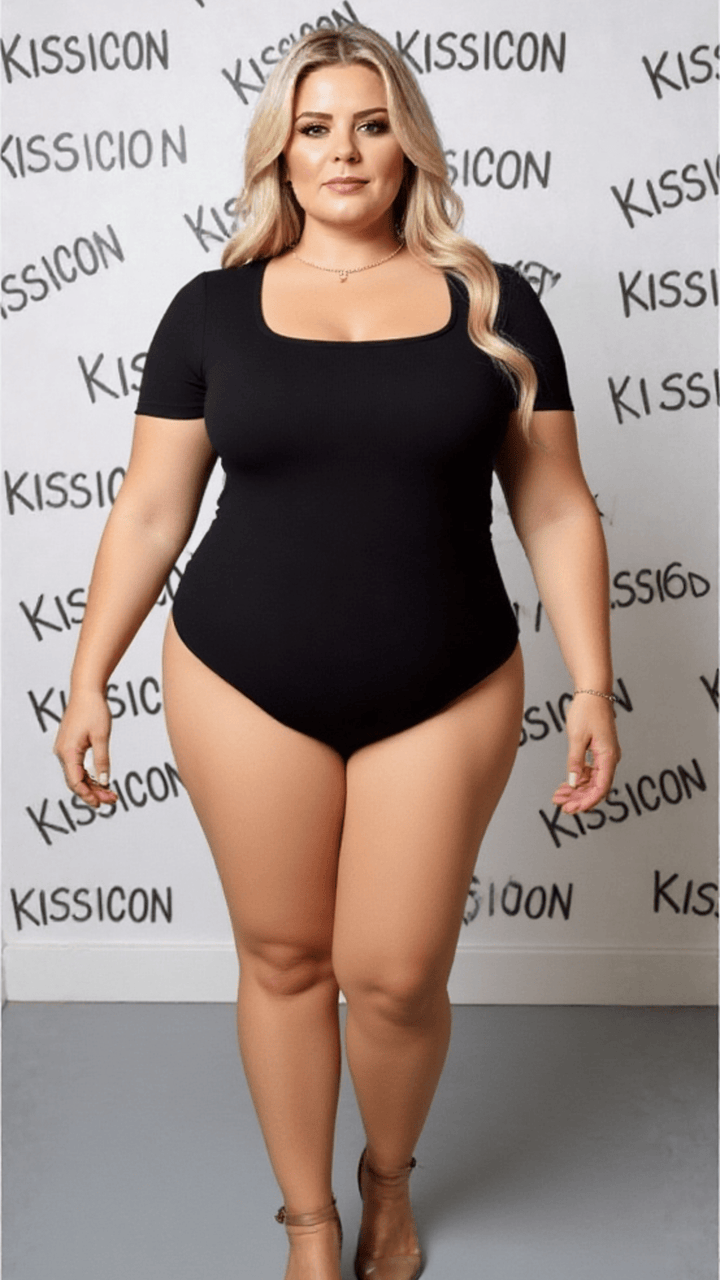 Plus Size Short Sleeve Bodysuit   Everyday Shaping Essential