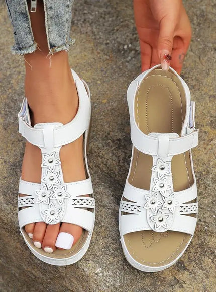 KissICON Plus Size Star Decor Wedges Sandals Women 2025