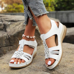 KissICON Plus Size Star Decor Wedges Sandals Women 2025