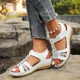 KissICON Plus Size Star Decor Wedges Sandals Women 2025