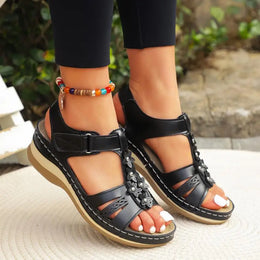 KissICON Plus Size Star Decor Wedges Sandals Women 2025