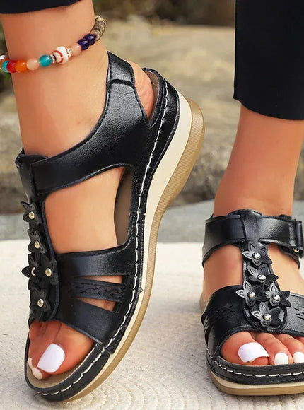 KissICON Plus Size Star Decor Wedges Sandals Women 2025