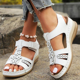 KissICON Plus Size Star Decor Wedges Sandals Women 2025