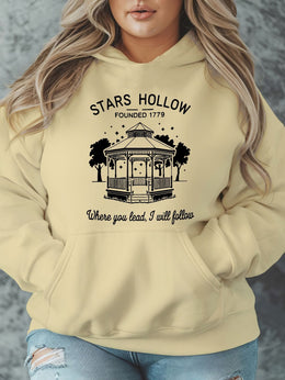 jkthpu-45 [Plus Size Stars Hollow Sweatshirt] Plus Size Stars
