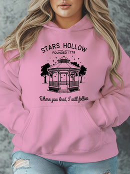 jkthpu-45 [Plus Size Stars Hollow Sweatshirt] Plus Size Stars