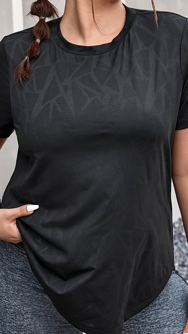 Plus Size Stretchy Workout Tee Gym Yoga Everyday Comfort