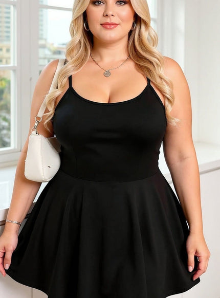 KISSICON Plus Size Summer Halter Dress – Comfortable & Sexy Backless Design