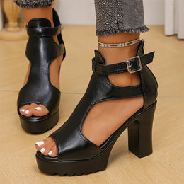 KissICON Plus Size Super High Heels Sandals for Women