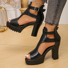 KissICON Plus Size Super High Heels Sandals for Women