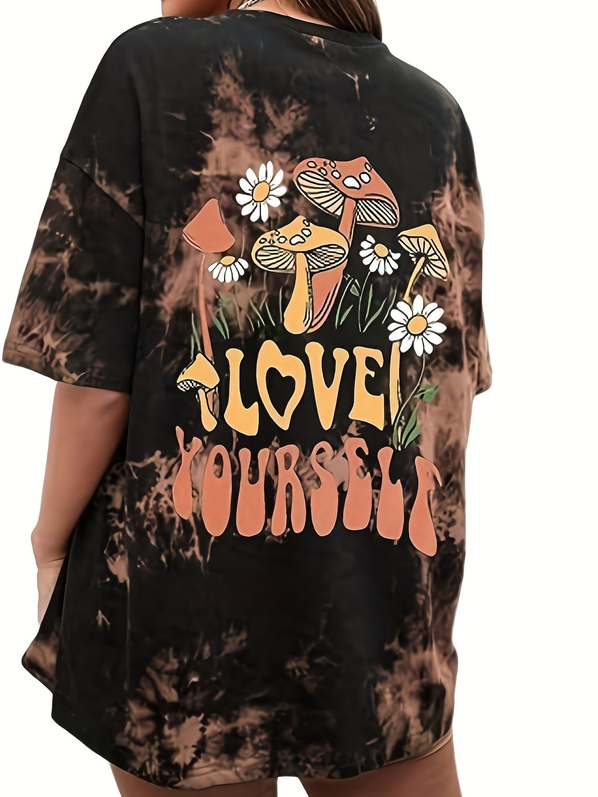 jkthpu-45 [Plus Size T-Shirt] Polyester 95% Spandex 5% Women's