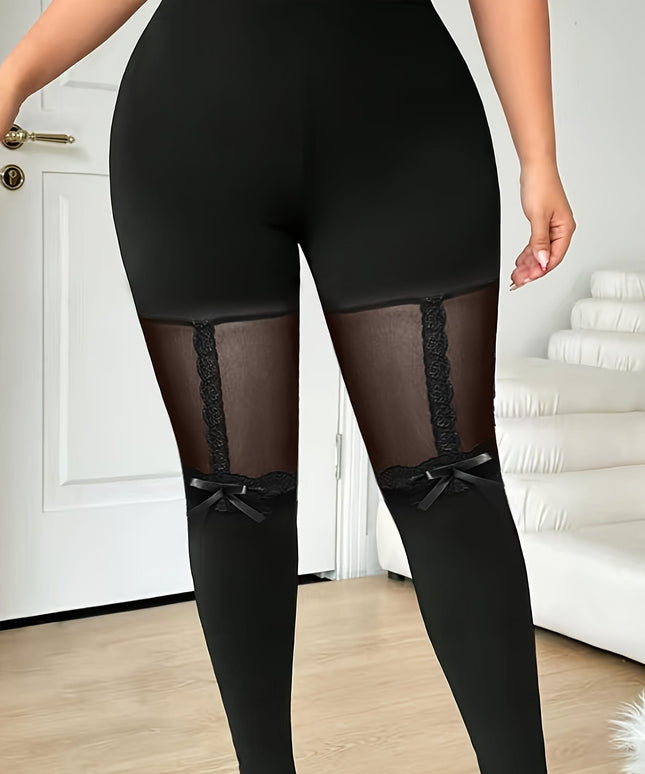 jkthpu-45 Plus Size, Targeted Women's Black Bow Patchwork Long