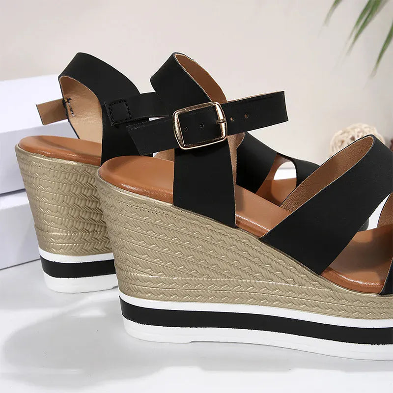 KissICON Plus Size Thick Sole Chunky Platform Shoes Ankle