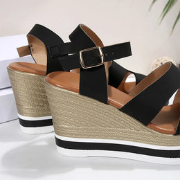 KissICON Plus Size Thick Sole Chunky Platform Shoes Ankle