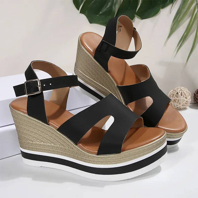 KissICON Plus Size Thick Sole Chunky Platform Shoes Ankle