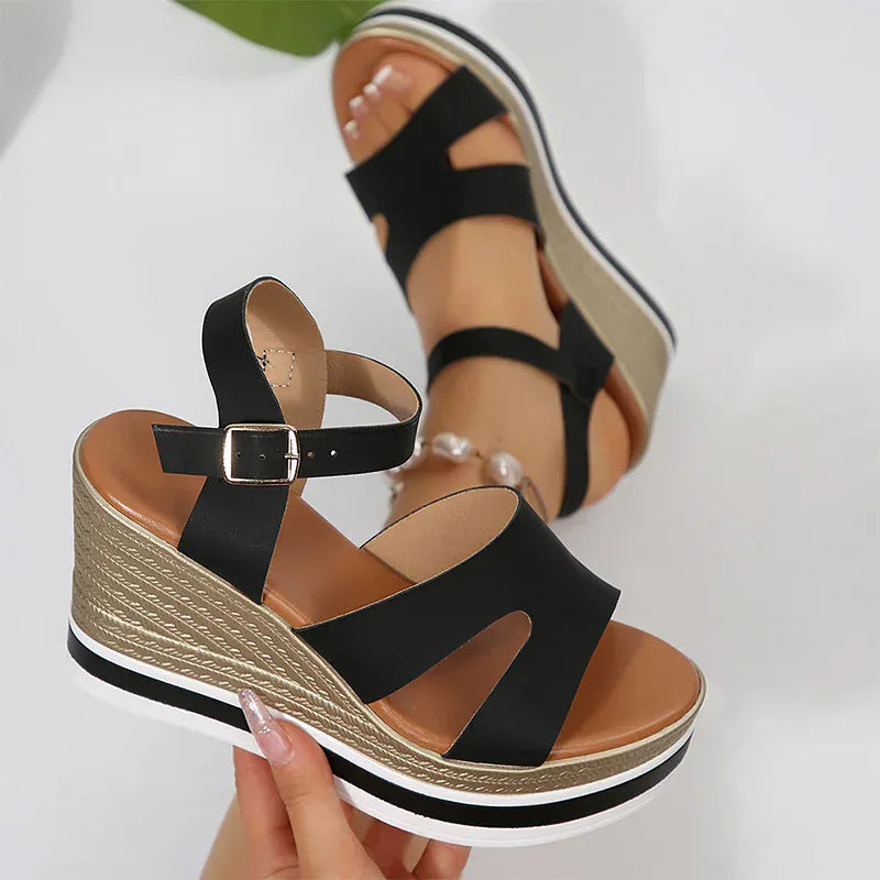 KissICON Plus Size Thick Sole Chunky Platform Shoes Ankle