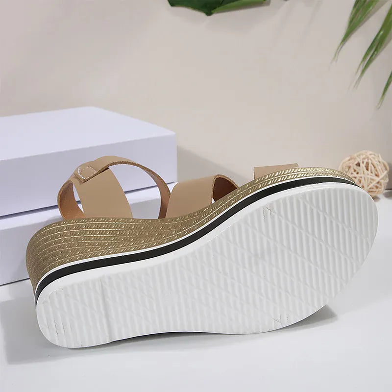 KissICON Plus Size Thick Sole Chunky Platform Shoes Ankle