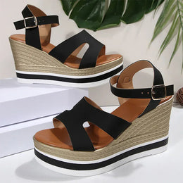 KissICON Plus Size Thick Sole Chunky Platform Shoes Ankle