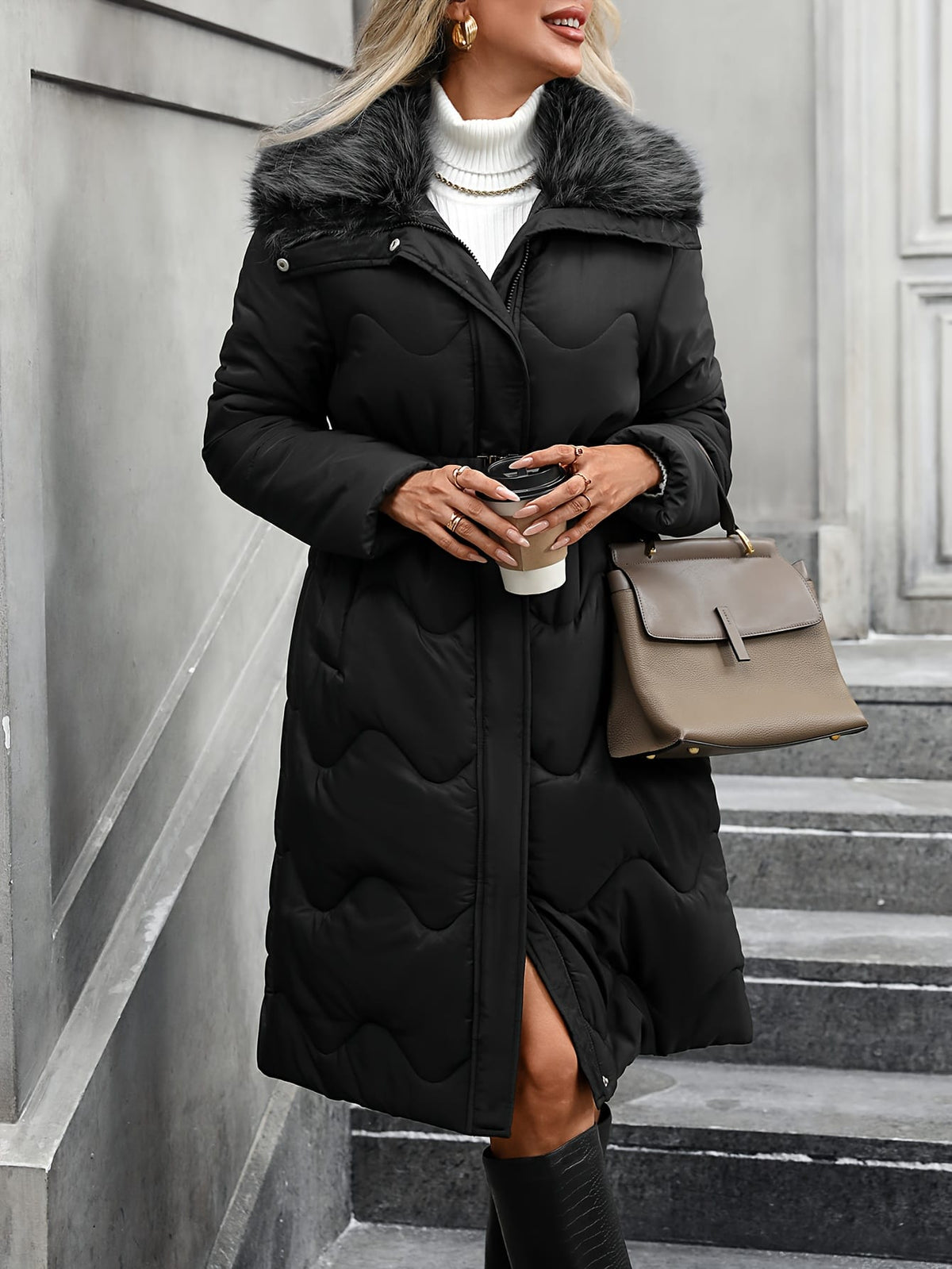 jkthpu-45 Plus Size Thickened Warm Fashion Coat – Autumn & Winter Fall Jacket