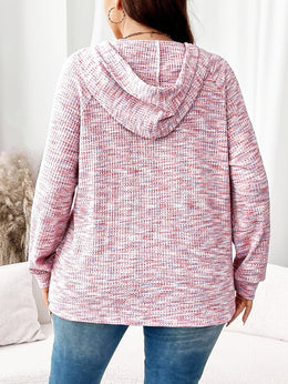 jkthpu-45 Plus Size Tie Dye Hooded Pullover Sweatshirt – Drawstring Oversized Hoodie