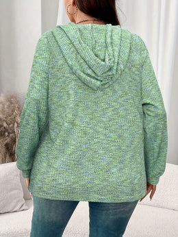 jkthpu-45 Plus Size Tie Dye Hooded Pullover Sweatshirt – Drawstring Oversized Hoodie