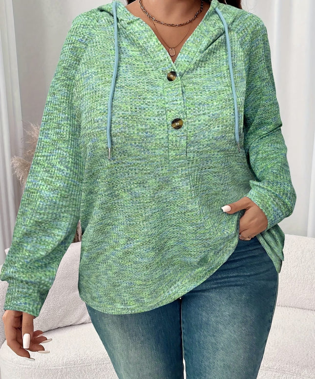 jkthpu-45 Plus Size Tie Dye Hooded Pullover Sweatshirt – Drawstring Oversized Hoodie