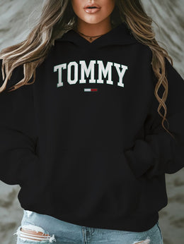 jkthpu-45 Plus Size - TOMMY Women'S Plus-Size Casual Hooded