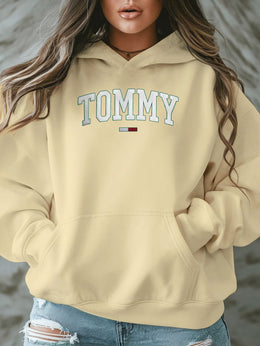 jkthpu-45 Plus Size - TOMMY Women'S Plus-Size Casual Hooded