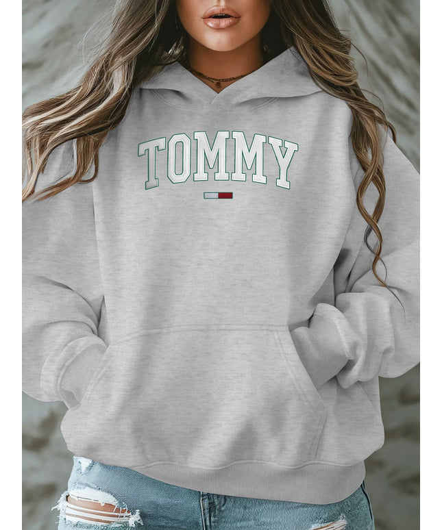 jkthpu-45 Plus Size - TOMMY Women'S Plus-Size Casual Hooded