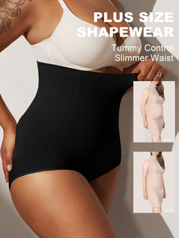 jkthpu-45 Plus Size Tummy Control Butt Lift Shaping Panties