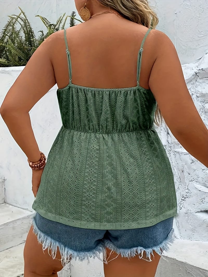 KissICON Plus Size - Two-Piece Set Plus Size Eyelet