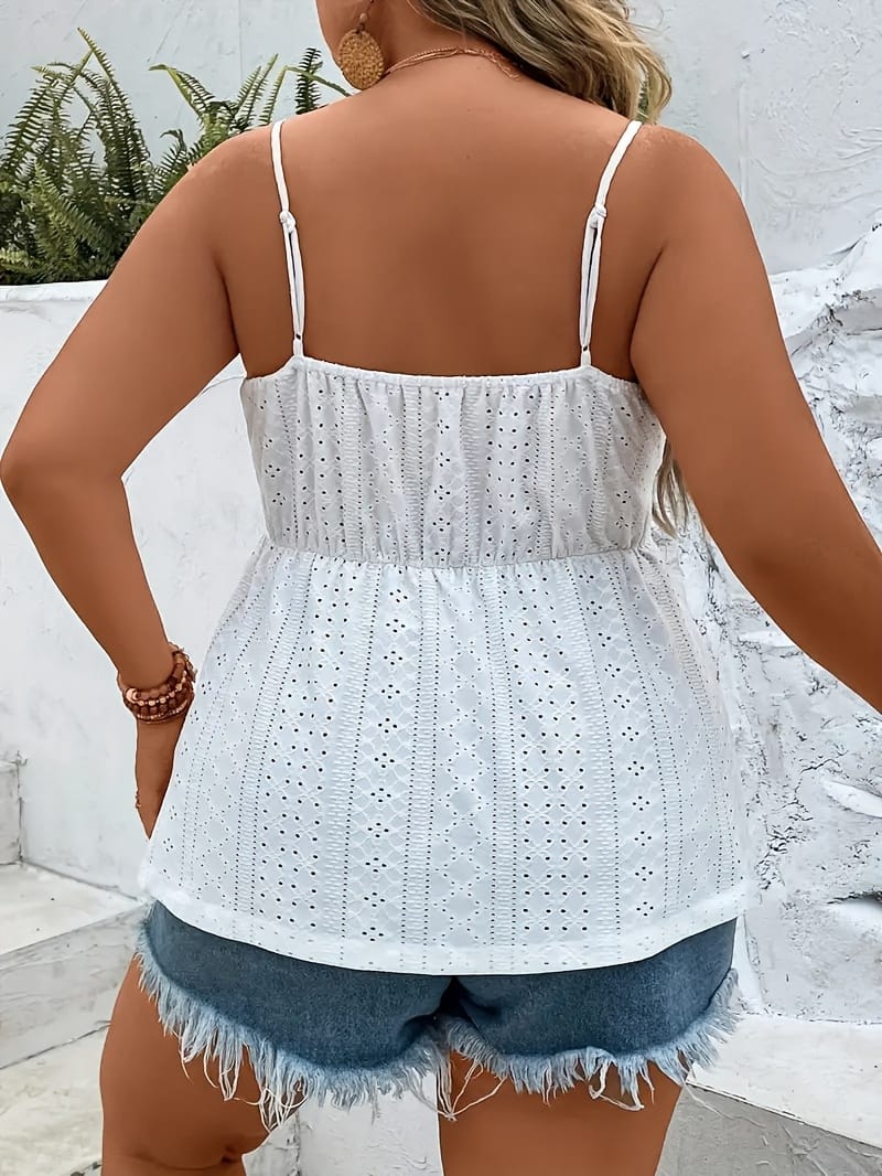 KissICON Plus Size - Two-Piece Set Plus Size Eyelet