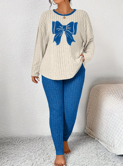 jkthpu-45 Plus Size Women'S Bow Embroidered Loose Top Slim