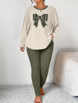 jkthpu-45 Plus Size Women'S Bow Embroidered Loose Top Slim