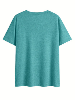 jkthpu-45 Plus Size - Women'S Casual V-Neck Short Sleeve
