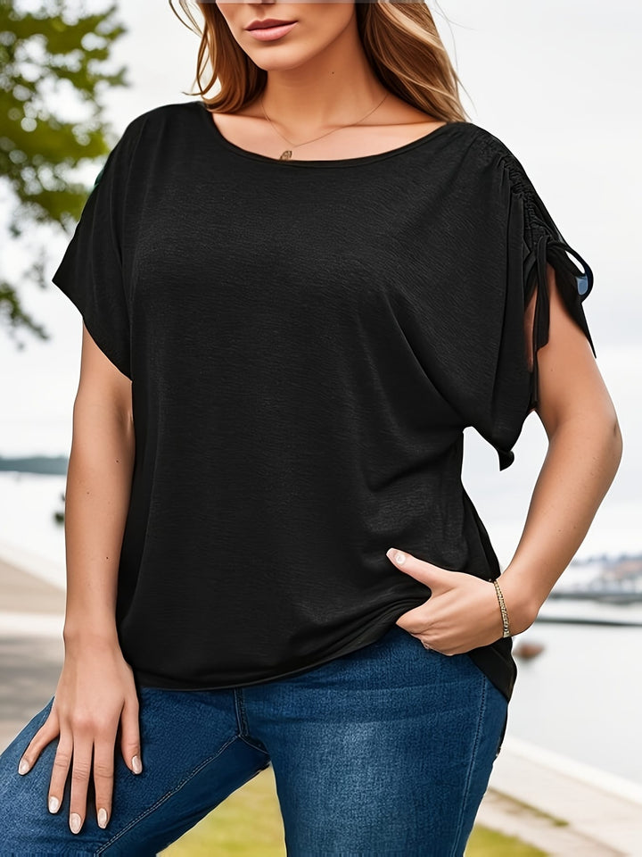 Plus Size Women's Casual Vacation Style Round Neck