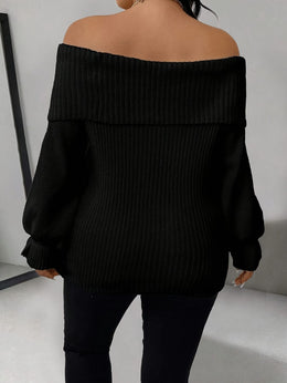 jkthpu-45 Plus Size - Women'S Chic Off-Shoulder Sweater -