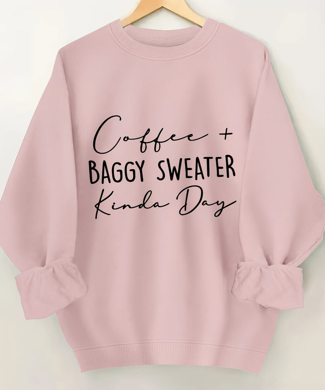jkthpu-45 Plus Size Women's Cozy Letter Print Pullover Sweatshirt