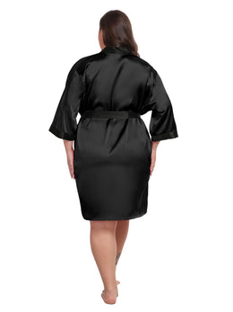 KissICON Plus Size Women's Elegant Black & Red Floral