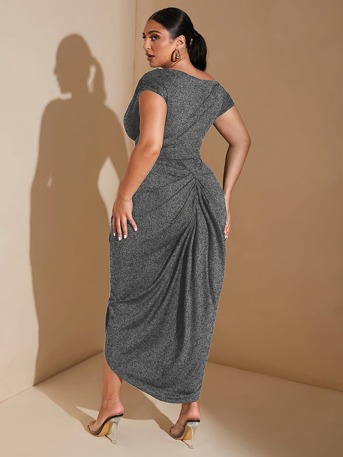 jkthpu-45 Plus Size Women's Elegant Bodycon Maxi Dress – Formal Party & Evening Gown | KissICON