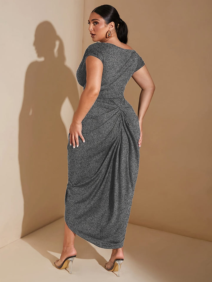 Plus Size Women's Elegant Bodycon Maxi Dress – Formal Party & Evening Gown | KissICON