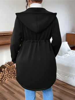 jkthpu-45 Plus Size, Women's Elegant Hooded Sweatshirt - Loose