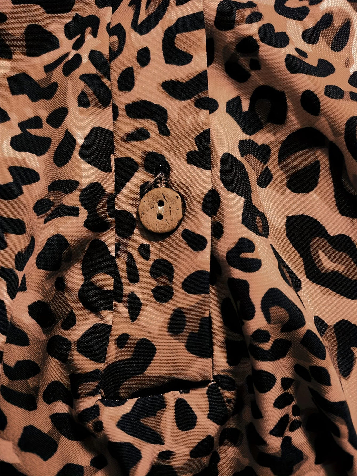 KissICON Plus Size - Women'S Elegant Leopard Print Long Sleeve Blouse - Lightweight, Button-Up Shirt with Lapel Collar, Non-Stretch Fabric, Perfect for All Seasons, Casual to Formal Wear, Casual Chic Wear | Elegant Casualwear | Nonstr