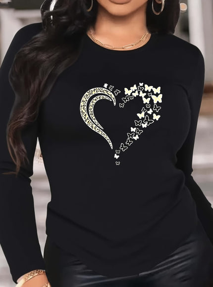 jkthpu-45 Plus Size, Women's Elegant Long Sleeve Sweater -