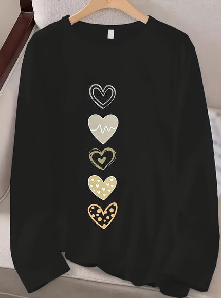jkthpu-45 Plus Size, Women's Elegant Long Sleeve Sweatshirt -