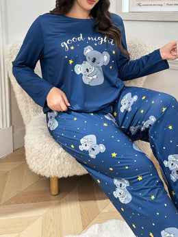 jkthpu-45 Plus Size Women'S Fashion Casual Wearable Pajama Set