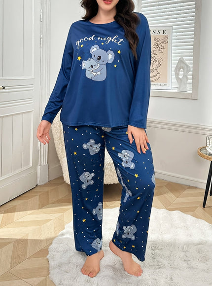 jkthpu-45 Plus Size Women'S Fashion Casual Wearable Pajama Set