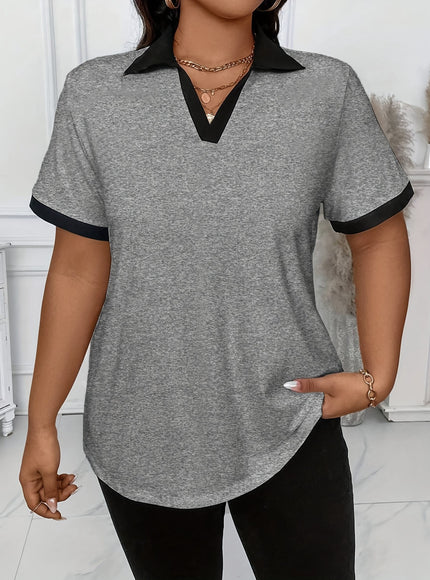 KissICON Plus Size, Women's Fashion Short Sleeve Plus Size Top