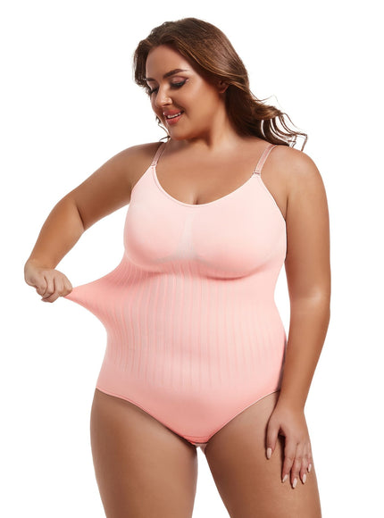 jkthpu-45 Plus Size Women's Full-Body Shaping Jumpsuit - 3D